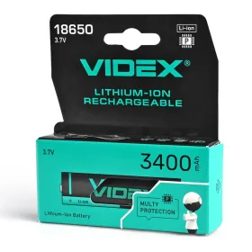 Lítium-ion akkumulátor 3,7 V 3400 mAh 18650 1 db VIDEX