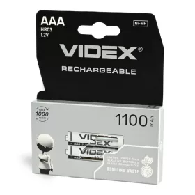 Nikkel-metálhidrid elem 1.2V 1100mAh AAA 2 db VIDEX
