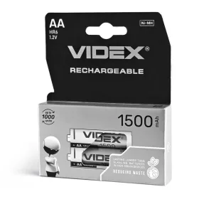 Nikkel-metálhidrid akkumulátor 1500mAh AA 2 db VIDEX