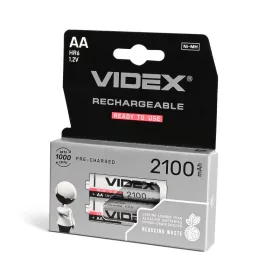 Nikkel-metálhidrid akkumulátor 2100mAh AA 2 db VIDEX