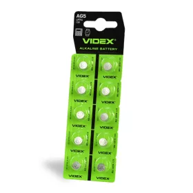 Alkáli gombelem lapos 66mAh AG5/LR754 Videx bliszter 10 db.