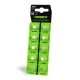 Alkáli gombelem lapos 66mAh AG5/LR754 Videx bliszter 10 db.