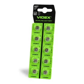 Alkáli gombelem lapos 45mAh AG7/LR926 Videx bliszter 10 db.