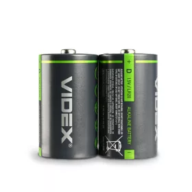 Alkáli elem 15200mAh LR20 D SHRINK Videx 2 darabos készlet