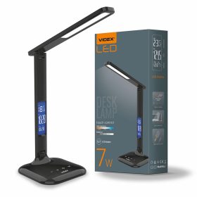   RIO LED VIDEX asztali lámpa szabályozható 5W 3000K - 5500K CCT Touch FEKETE