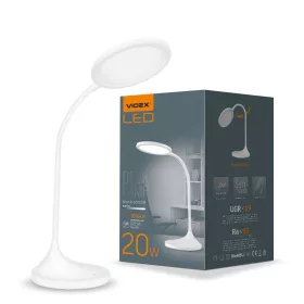   LED asztali lámpa VIDEX szabályozható, rugalmas 20W 4100K fehér