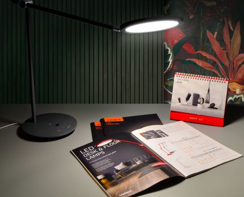 VIDEX LED asztali lámpa, szabályozható 20W 4100K fekete