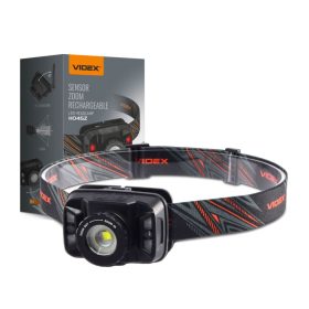   Újratölthető LED fejlámpa érintésérzékelő 5W 270lm 5000K H045Z ZOOM VIDEX