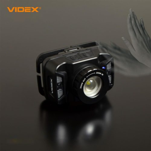 Újratölthető LED fejlámpa érintésérzékelő 5W 270lm 5000K H045Z ZOOM VIDEX