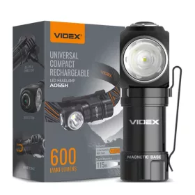   Kézi LED-es fejlámpa újratölthető vízálló 10W 600lm 5700K A055H VIDEX
