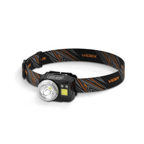 Újratölthető LED fejlámpa 5W 5000lm 7 működési mód Mozgásérzékelő USB-C Vízálló IP65 Videx