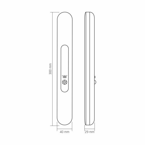 Újratölthető LED lámpa mozgásérzékelővel 1.5W 150lm CCT 120° 2200mAh Fehér VIDEX
