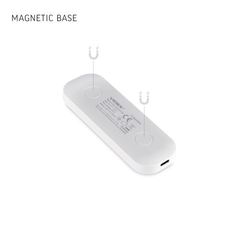 LED éjszakai fény mozgásérzékelővel, 0.8W, 50lm, CCT, 120°, 750mAh, Fehér, VIDEX