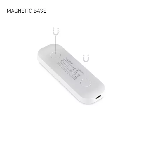 LED éjszakai fény mozgásérzékelővel, 0.8W, 50lm, CCT, 120°, 750mAh, Fehér, VIDEX