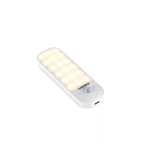 LED éjszakai fény mozgásérzékelővel, 0.8W, 50lm, CCT, 120°, 750mAh, Fehér, VIDEX