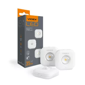   Vezeték nélküli LED lépcsővilágítás érzékelővel 1W 70lm CCT 90° 750mAh Fehér VIDEX