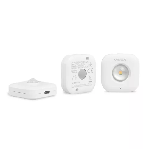 Vezeték nélküli LED lépcsővilágítás érzékelővel 1W 70lm CCT 90° 750mAh Fehér VIDEX