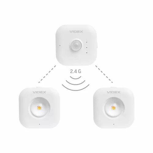 Vezeték nélküli LED lépcsővilágítás érzékelővel 1W 70lm CCT 90° 750mAh Fehér VIDEX
