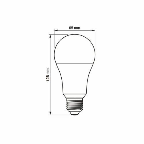 LED izzó E27 A65 15W = 100W 1520lm 6000K hideg 240° Videx