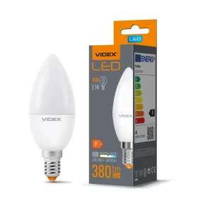   LED izzó E14 C37 gyertya 4W = 33W 380lm 4000K semleges 220° Videx