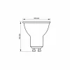 LED izzó GU10 Spotlámpa 5W = 50W 400lm 4000K Semleges 36° Videx