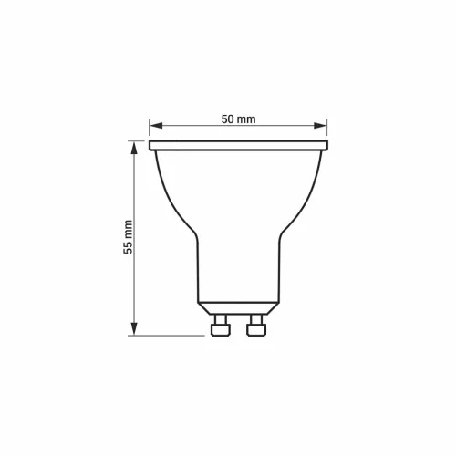 LED izzó GU10 Spotlámpa 7W = 47W 600lm 3000K Meleg 120° Videx