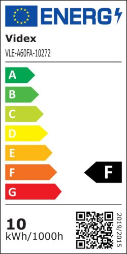 E27 A60 LED izzó 10W = 74W 1050lm 2200K borostyánsárga 360° VIDEX