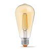 E27 ST64 LED izzó 6W = 44W 550lm 2200K meleg borostyánszálas 360°-ban szabályozható VIDEX
