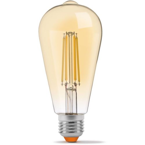 E27 ST64 LED izzó 6W = 44W 550lm 2200K meleg borostyánszálas 360°-ban szabályozható VIDEX
