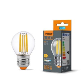   LED izzó E27 G45 Ball 6W = 60W 806lm 4000K Semleges 360° FILAMENT Videx