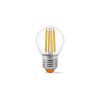 LED izzó E27 G45 Ball 6W = 60W 806lm 4000K Semleges 360° FILAMENT Videx