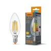 LED izzó E14 C35 Gyertya 6W = 60W 806lm 4000K Semleges 360° FILAMENT Videx