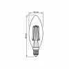 LED izzó E14 C35 Gyertya 6W = 60W 806lm 4000K Semleges 360° FILAMENT Videx