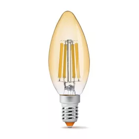   E14 C35 LED izzó 6W = 52W 680lm 2200K meleg borostyán izzószál 360° VIDEX