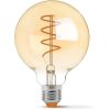 E27 G95 LED izzó 4W = 28W 300lm 2200K meleg borostyánszálas 360°-ban szabályozható VIDEX