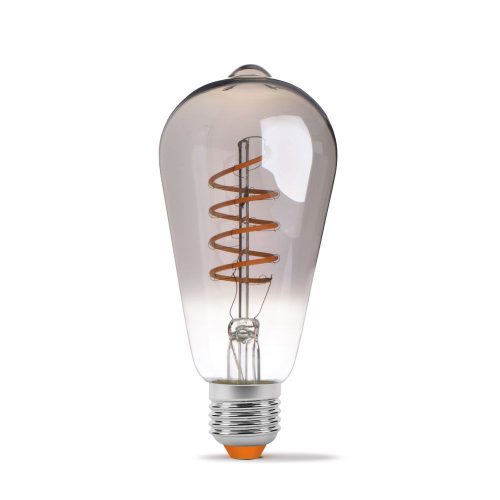 LED izzó E27 ST64 Edison 4W 100lm 1800K Meleg 360° FILAMENT füstölt szabályozható Videx
