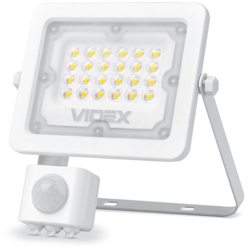 LED reflektor 10W 900lm 5000K IP65 fehér mozgás- és alkonyérzékelővel VIDEX LUCA