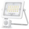 LED reflektor 20W 1800lm 5000K IP65 fehér mozgás- és alkonyérzékelővel VIDEX LUCA