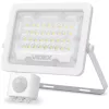 LED reflektor 30W 2700lm 5000K IP65 fehér mozgás- és alkonyérzékelővel VIDEX LUCA