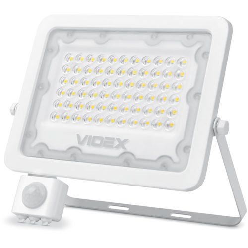 LED reflektor 50W 4500lm 5000K IP65 fehér mozgás- és alkonyérzékelővel VIDEX LUCA
