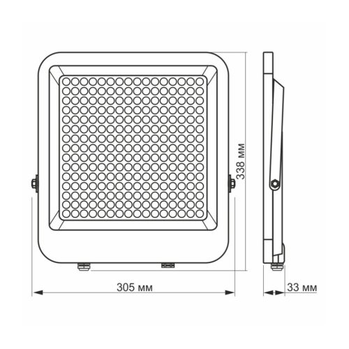 Halogén LED reflektor 200W 24000lm 5000K IP65 Szürke VIDEX DAVIS