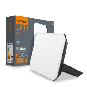   LED reflektor 100W 9500lm 5000K Hidegfekete Tejes Videx burával