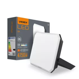   LED reflektor 50W 4750lm 5000K Hidegfekete Tejes Videx burával