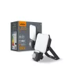 LED reflektor 20W 1900lm 5000K hidegfényű mozgás- és alkonyérzékelővel, fekete, tejszerű burával, Videx