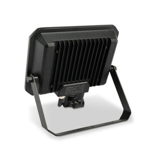 LED reflektor 50W 4750lm 5000K Hidegfényű mozgás- és alkonyérzékelővel, fekete, tejszerű burával, Videx
