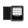 Napelemes LED reflektor távirányítóval 6W 500lm 5000K Semleges 90° 3.7V IP65 IK07 Felületre szerelhető szürke VIDEX