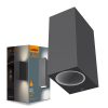 Kerti Fali lámpa Homlokzati Kültéri LED 2x GU10 IP54 Szürke ARON Videx