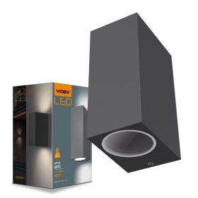   Kerti Fali lámpa Homlokzati Kültéri LED 2x GU10 IP54 Szürke ARON Videx