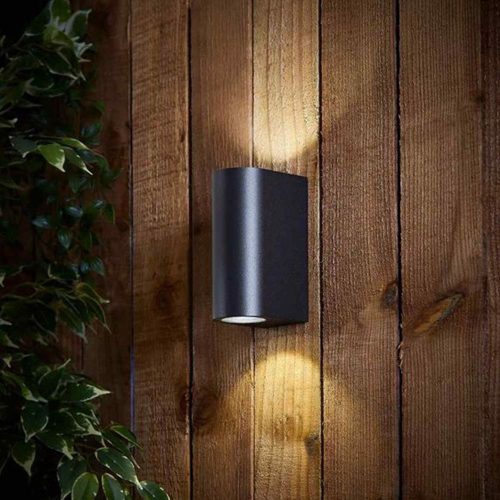 Kerti fali lámpa kültéri LED homlokzati lámpa 6W 600lm 2700k meleg fekete PELLE Videx