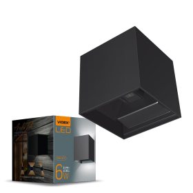   Kerti fali lámpa kültéri LED homlokzati lámpa 6W 580lm 2700k meleg fekete ERIC Videx